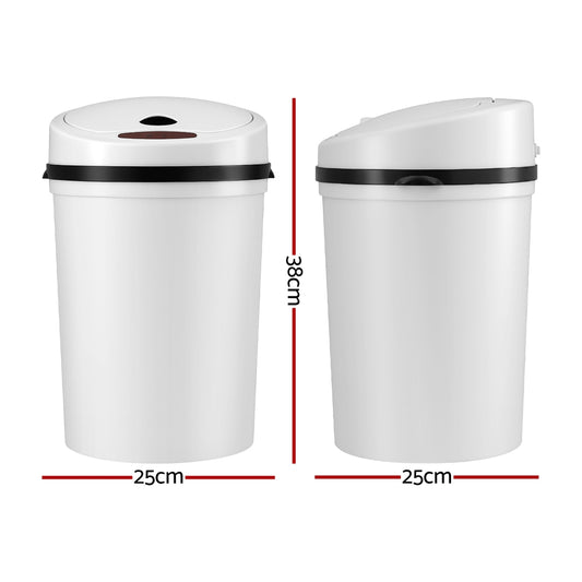 Devanti Sensor Bin Motion Rubbish Bins Kitchen Automatic Trash Can White 9L – view 2