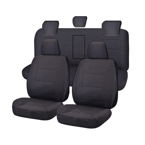Seat Covers for ISUZU D-MAX 06/2012 - ON DUAL CAB CHASSIS UTILITY FR CHARCOAL ALL TERRAIN - Auzzistore