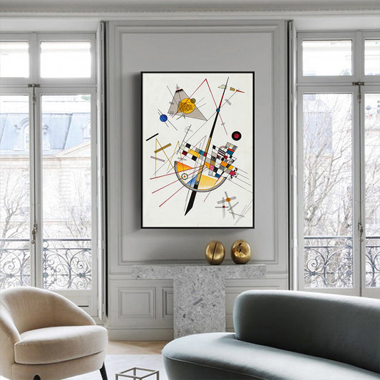 Wall Art 50cmx70cm Delicate Tension By Wassily Kandinsky Black Frame Canvas – view 2 - Auzzistore