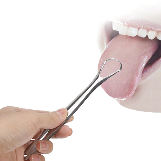 Stainless Steel Tongue Scraper Cleaner Oral Hygiene Reduce Bad Breath Metal Tool – view 2