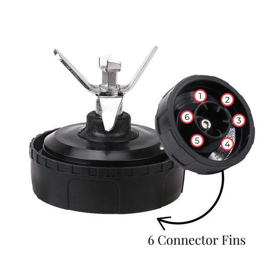 For Nutri Ninja Extractor Blade - 6 Fin Female Connection Replacement Parts – view 2