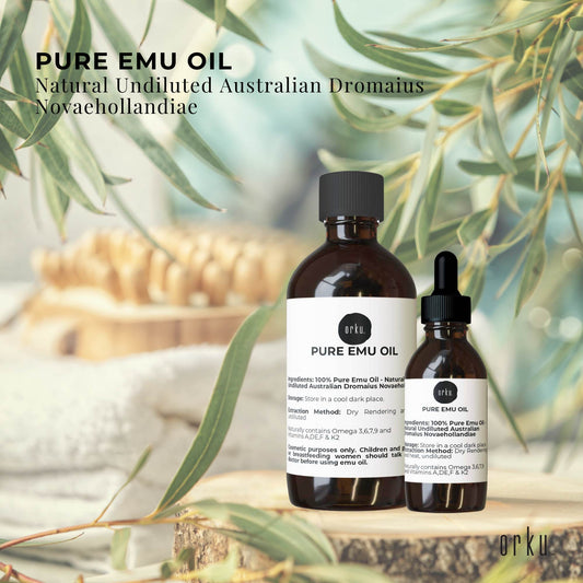 Orku 250ml Pure Emu Oil + Bonus 25ml Bottle - Australian Dromaius Novaehollandiae – view 2
