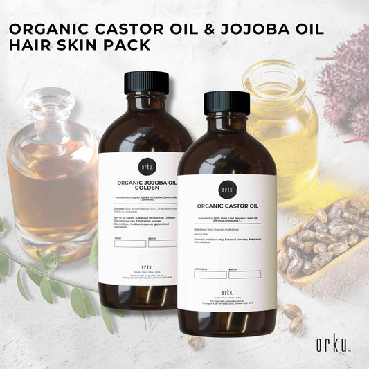 500ml Organic Castor Oil and 500ml Organic Jojoba Oil Pack - Hair Skin – view 2