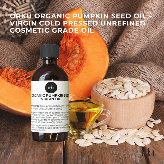 Orku 250ml Organic Pumpkin Seed Oil – Virgin Cold Pressed Unrefined Cosmetic Gr. – view 2
