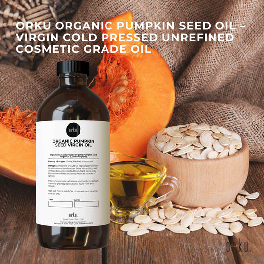 Orku 1L Organic Pumpkin Seed Oil – Virgin Cold Pressed Unrefined Cosmetic Gr. – view 2