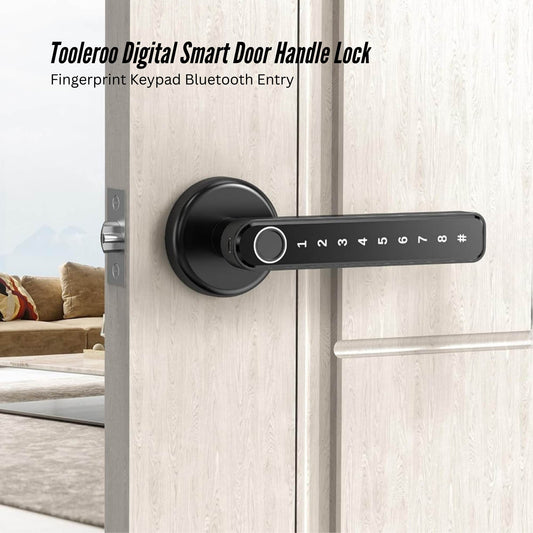 Tooleroo Digital Smart Door Lock Handle - 5in1 Keypad Home Entry Security System – view 2 - Auzzistore