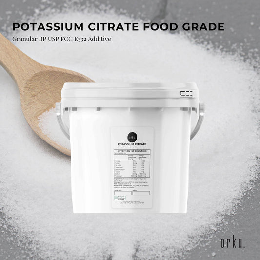 Orku 5Kg Potassium Citrate Food Grade Tub - Granular BP USP FCC E332 Additive – view 2