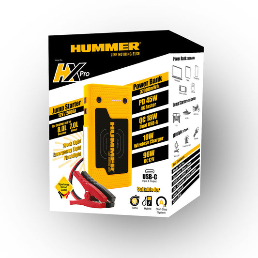 2000A Jump Starter Powerbank Hummer 37000mWh 12V Car Battery Charger LED HX Pro – view 2