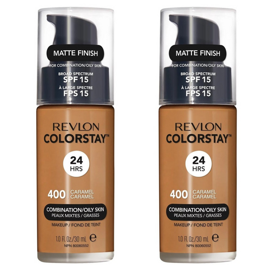 2x Revlon ColorStay Makeup for Combination Oily Skin SPF 15 - Caramel 400 - 30 ml – view 2