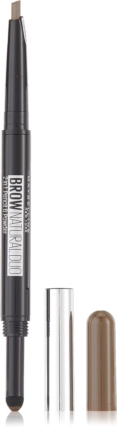 Maybelline New York Natural Eye Brow Duo 2 in 1 Pencil & Powder - Deep Brown – view 2