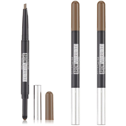 3x Maybelline New York Natural Eye Brow Duo 2 in 1 Pencil & Powder - Deep Brown – view 2
