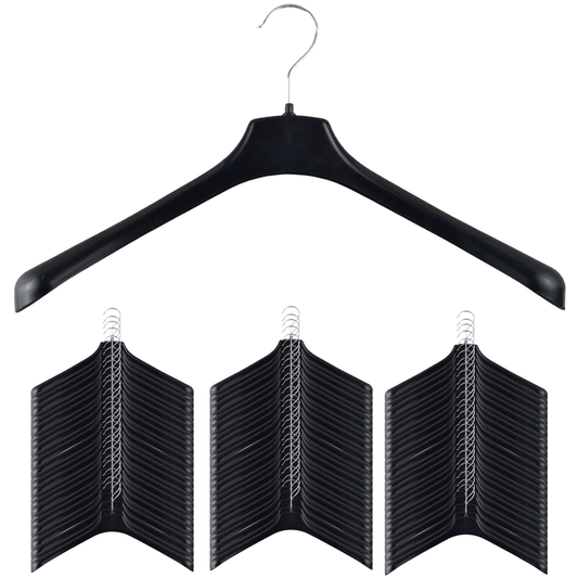 60x JACKET HANGER Heavy Duty 460mm Commercial Pants Clothing Coat BULK R51L – view 2