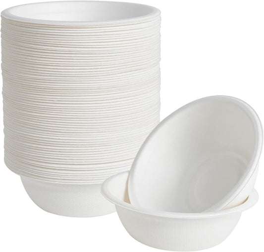 600pcs Disposable Sugarcane Bagasse Round Bowls - 18cm (450ml) - Bulk – view 2