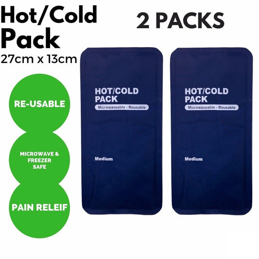2x HOT COLD PACK First Aid Reusable Ice Heat Gel Packs Microwaveable Relief – view 2
