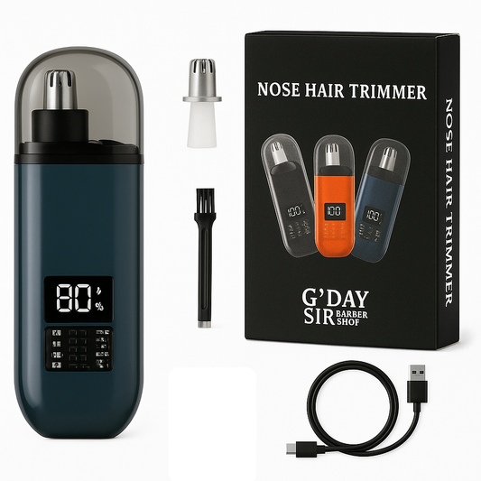 Handheld Portable Nose Hair Trimmer Rechargeable USB-C Clipper Shaver in Blue/Teal – view 2