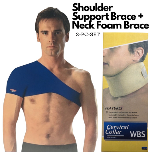 Shoulder Support Brace + Cervical Collar Neck Foam Brace Support Pain Relief – view 2