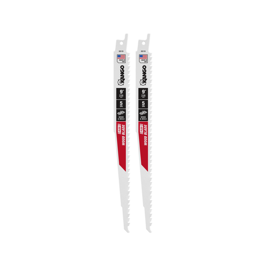 Kango Wood Flex Reciprocating Saw Blades 2 Pack - 9” 5TPI - Durable Cutting – view 2