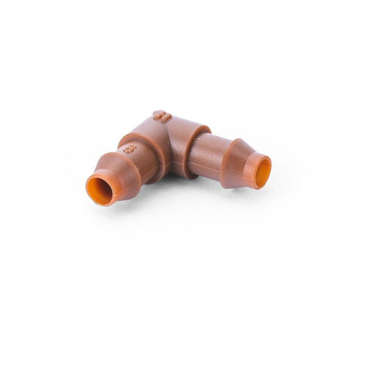 Holman 6mm Mini Barbed Elbow 5 Pack - Plastic - Easy Installation - Brown