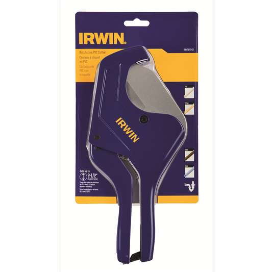 Irwin Ratcheting PVC Cutter - 63.5mm - Stainless Steel - One-Handed Use – view 2 - Auzzistore