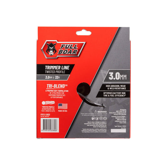 Full Boar Trimmer Line - 3.0mm x 32m - Twisted Profile - Durable Cutting – view 2 - Auzzistore