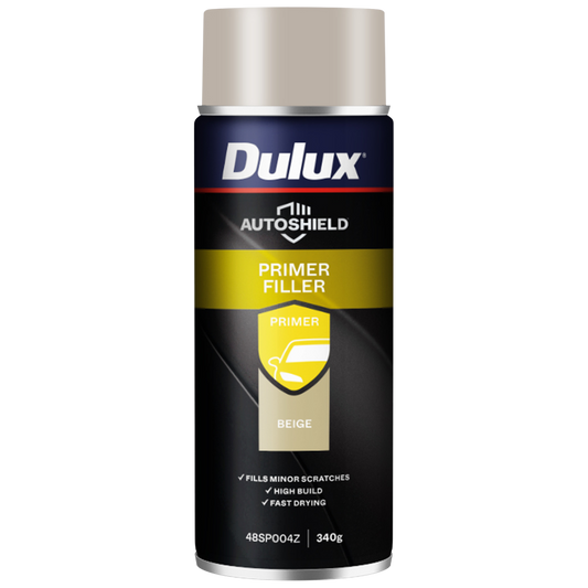 Dulux Autoshield Spray Paint Primer Filler 340g 0.34L Beige - Fast Drying - Auzzistore