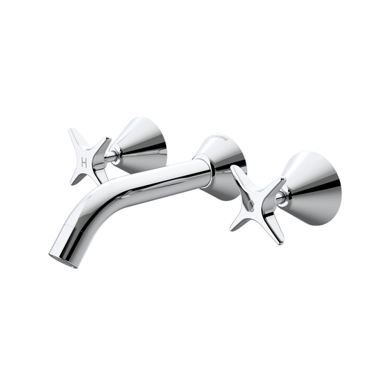 Caroma Chrome Elegance II Bath Set - 200mm Metal - Water Saving Design