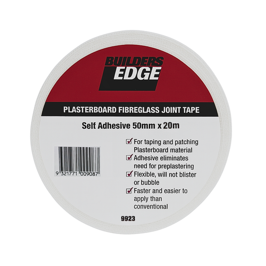 Builders Edge Builders Joint Tape - 50mm x 20m - Fibreglass - Self Adhesive - Auzzistore
