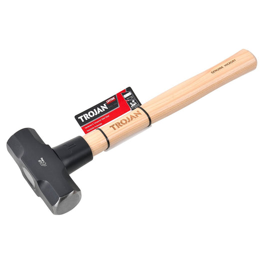 Trojan 4lb Timber Sledge Hammer - 2.25kg - Hickory Handle - Durable Steel – view 2 - Auzzistore