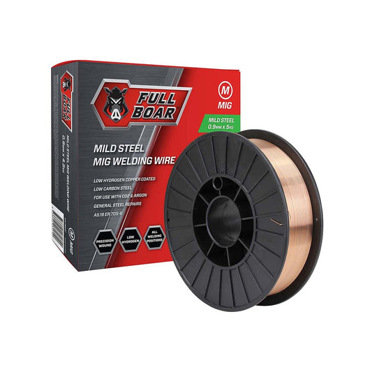 Full Boar Mild Steel Mig Wire 0.9mm 5kg - Low Hydrogen - Smooth Weld Beads – view 2 - Auzzistore