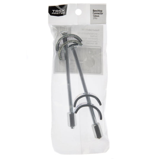 Taskmaster Bench Top Connector - 120mm - Zinc - Durable - Pack of 2 - Auzzistore