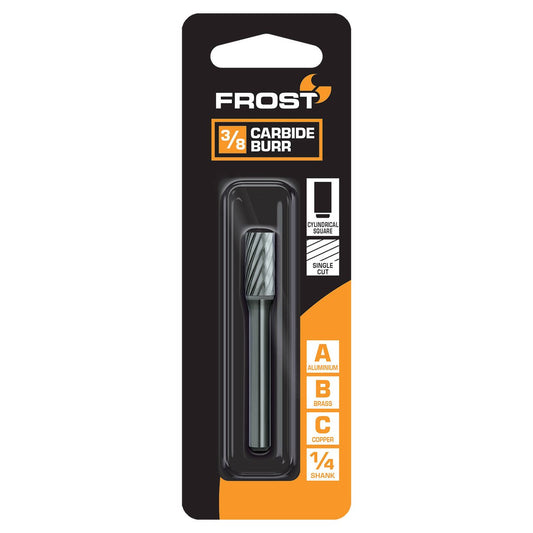 Frost Carbide Burr - Cylindrical Square - 1/4" Shank - Single Cut - 10mm - Auzzistore