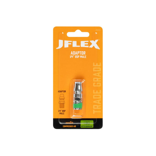 Jflex Adaptor 1/4" BSP Male - Nitto Equivalent - Steel - Leak-Free Connection – view 2 - Auzzistore
