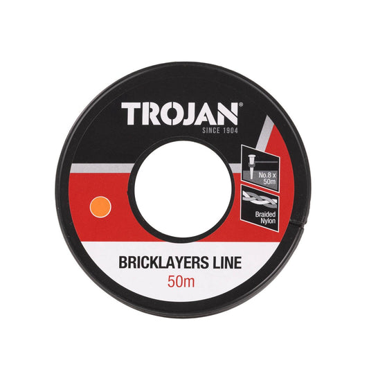 Trojan 50m Brickline - Fluorescent Orange - Durable Nylon Marking Line – view 2 - Auzzistore
