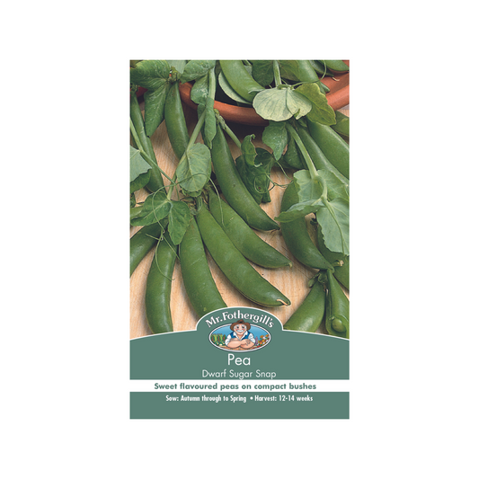 Mr Fothergill Dwarf Sugar Snap Pea Seeds 10 Weeks Compact Bush - Auzzistore