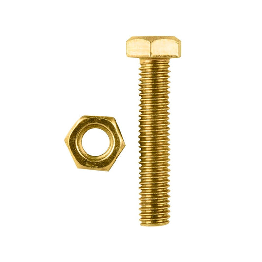 Pinnacle M8 x 40mm Yellow Zinc Hi Tensile Hex Bolt and Nut 4 Pack - Auzzistore
