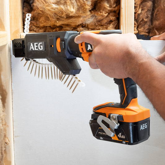 AEG 18V Brushless Collated Screwdriver Skin Only - 25mm to 55mm Screws - LED Light – view 2 - Auzzistore