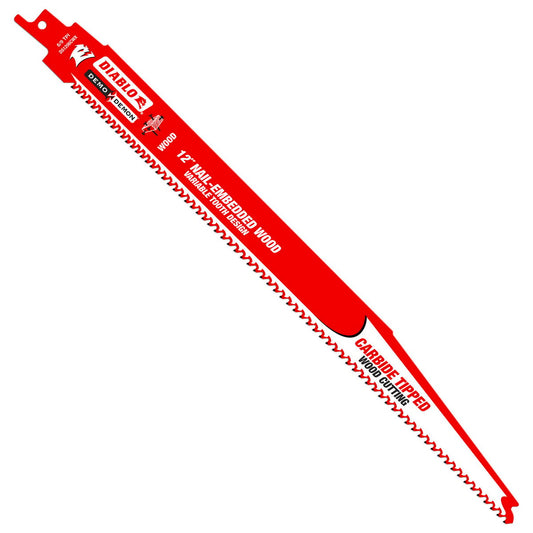 Diablo 12" Demo Demon Reciprocating Saw Blade - Nail Embedded Wood - Red – view 2