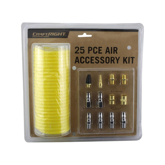 Craftright 25 Piece Air Tool Accessory Kit - Lightweight - Portable - Versatile - Auzzistore
