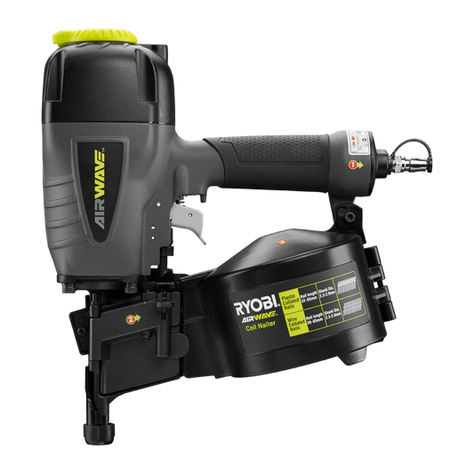 Ryobi Airwave Coil Nailer RA-NC1565-K - Tool Only - 32-65mm - Grey/Black – view 2 - Auzzistore