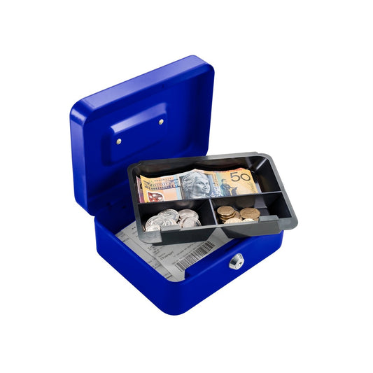 Syneco Cash Box - 200mm Powder Coated Steel - Secure and Organised – view 2 - Auzzistore