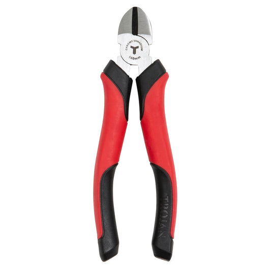 Trojan 160mm Side Cutting Plier - Chrome Vanadium Steel - Red and Black – view 2 - Auzzistore