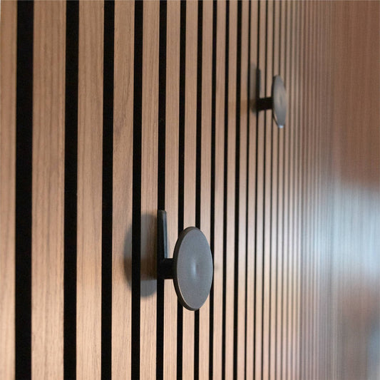 Mode Acoustic Panelling Robe Hooks 2 Pack - 75mm x 93mm - Black - Easy Installation – view 2