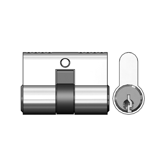 Rolltrak 50mm Chrome High Security Cylinder Lock - 3 Keys - Durable Alloy – view 2 - Auzzistore