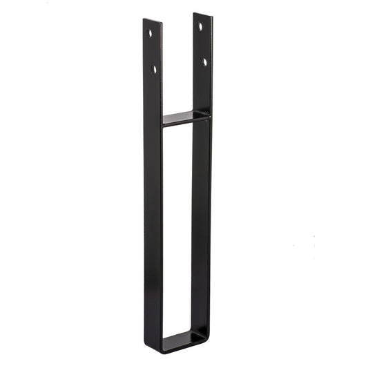 Pryda Hdg Black Post Anchor 600 x 100mm Each - U-Shaped Base - G250 Steel - Auzzistore
