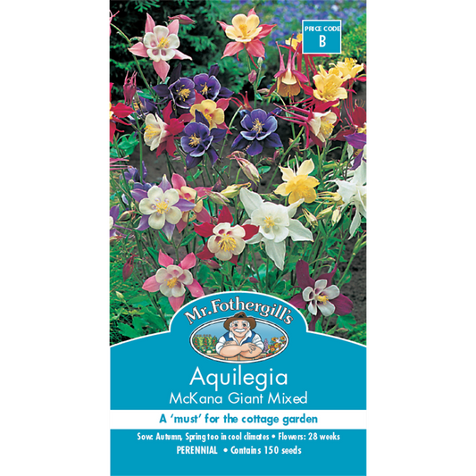 Mr Fothergills Aquilegia Flower Seeds - 75mm - Hardy Perennial - Attractive Blooms - Auzzistore