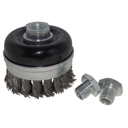 Josco Brumby 75mm Twistknot Cup Brush - High Carbon Steel - Rust Removal - Auzzistore