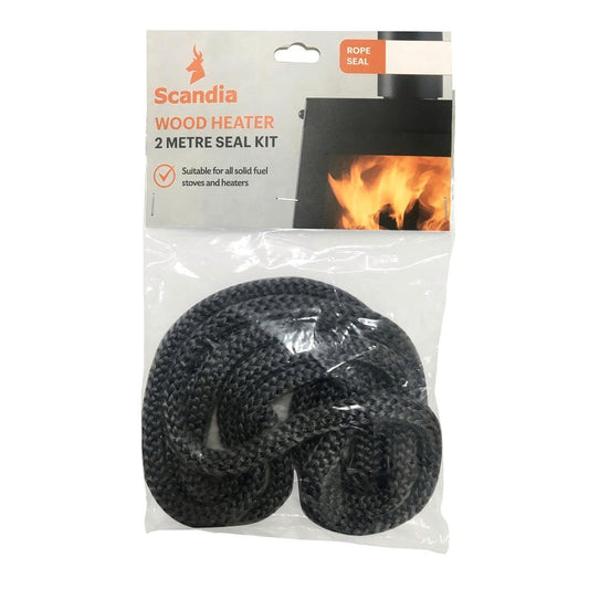 Scandia 2m Fibreglass Rope Seal 15mm - Black - Durable Insulation