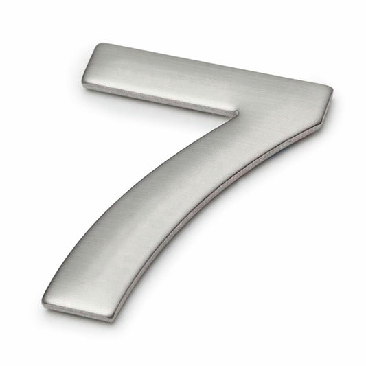Sandleford 50mm Mode Stainless Steel House Number 7 - Silver - Self Adhesive