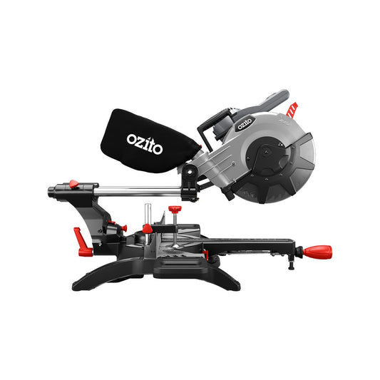 Ozito Double Bevel Sliding Mitre Saw - 254mm - Aluminium - Laser Guide – view 2 - Auzzistore