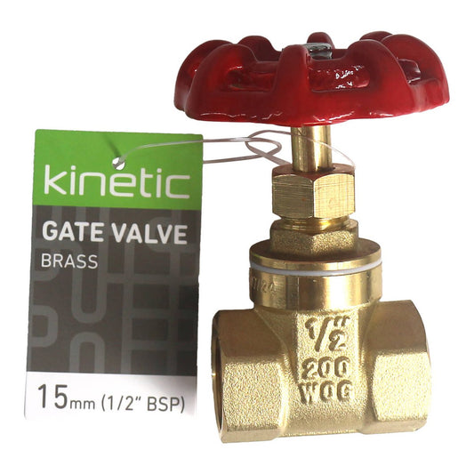 Kinetic Brass Universal Thread Gate Valve - 15mm - Durable Water Control – view 2 - Auzzistore